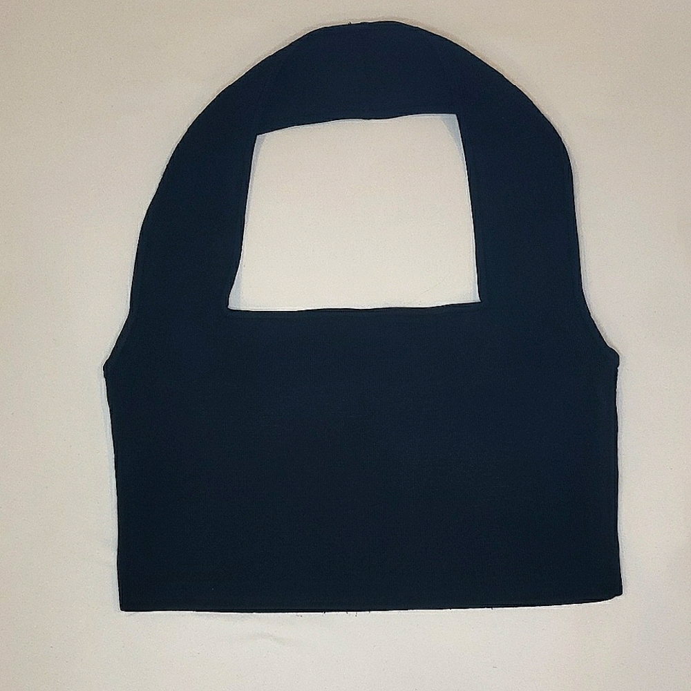 Ribbed, Halter, Micro Crop Top